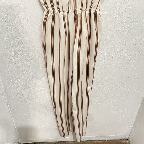 Maje Pieni Rayure Stripe Jumpsuit Surplice V-Neck Straight Leg Womens 34 / XS - Picture 11 of 15